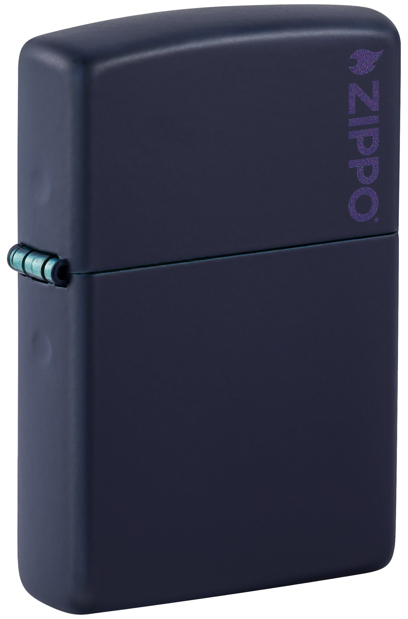 Encendedor Zippo clásico a prueba de viento con logotipo mate azul