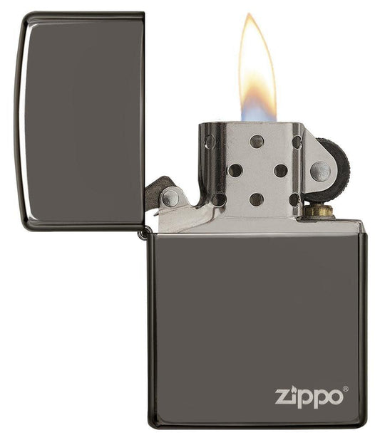 Front view of the Laser Engraved Black Ice Lighter