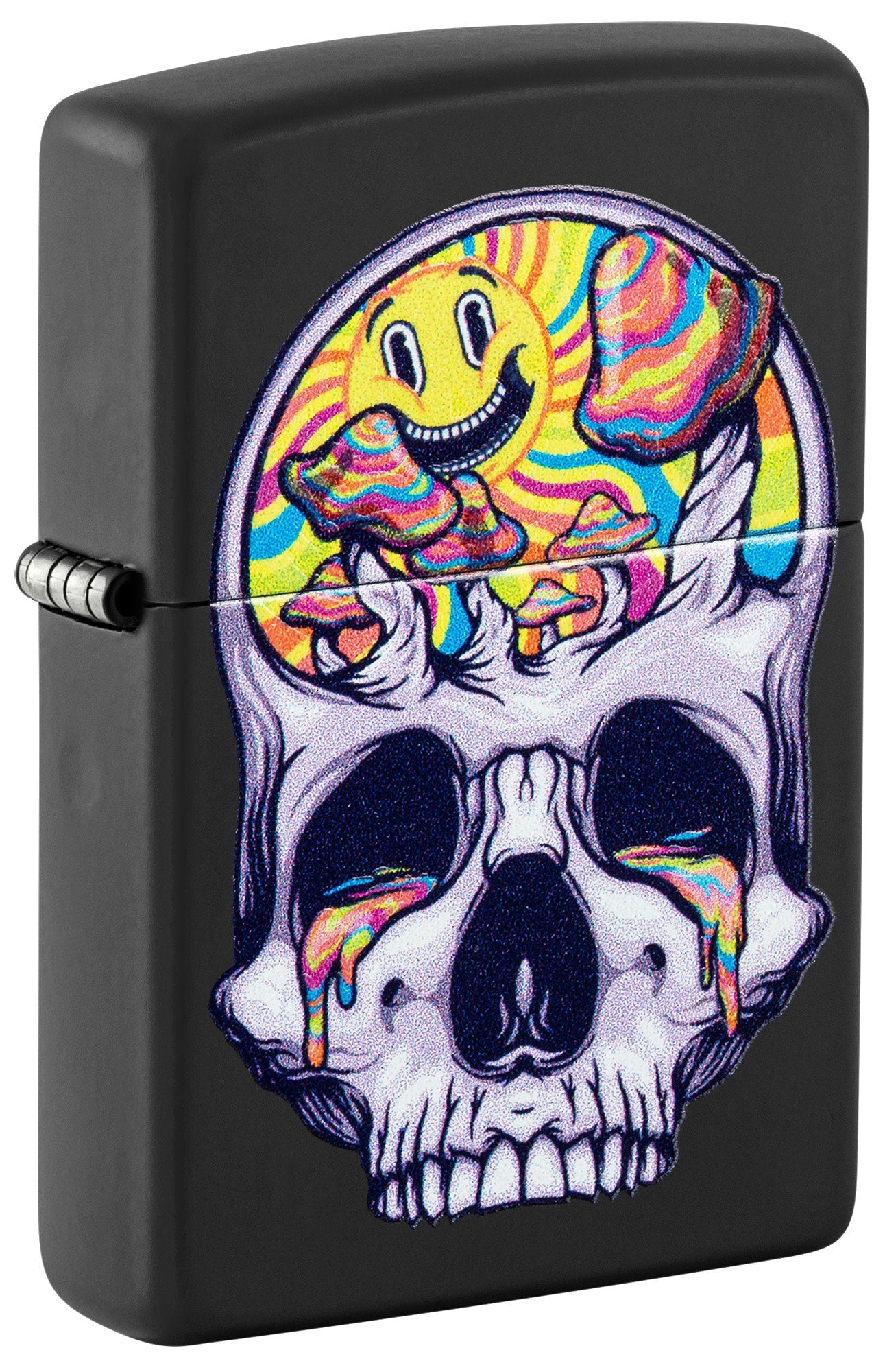 Encendedor Zippo a prueba de viento con diseño de calavera y luna