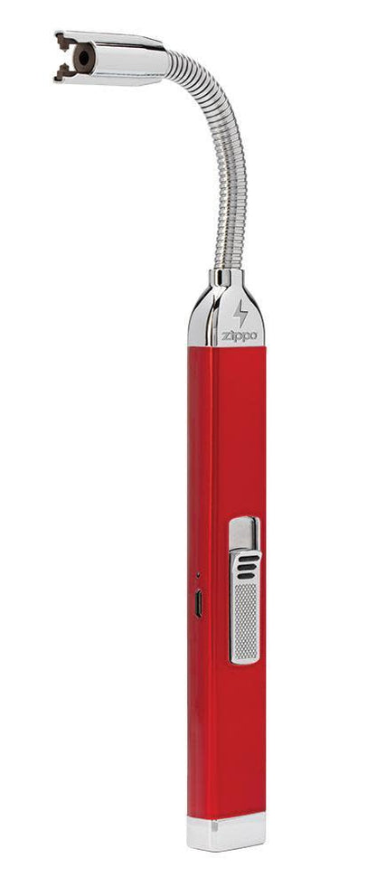 Rechargeable Candle Lighter Candy Apple Red at 3/4 front angle