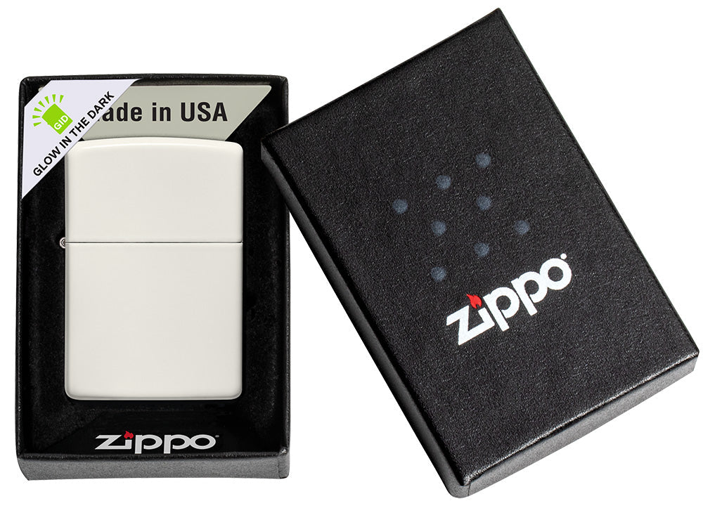 Classic Glow In The Dark Windproof Lighter in its packaging
