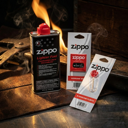Kit Zippo Completo — Fondo oscuro Zippo