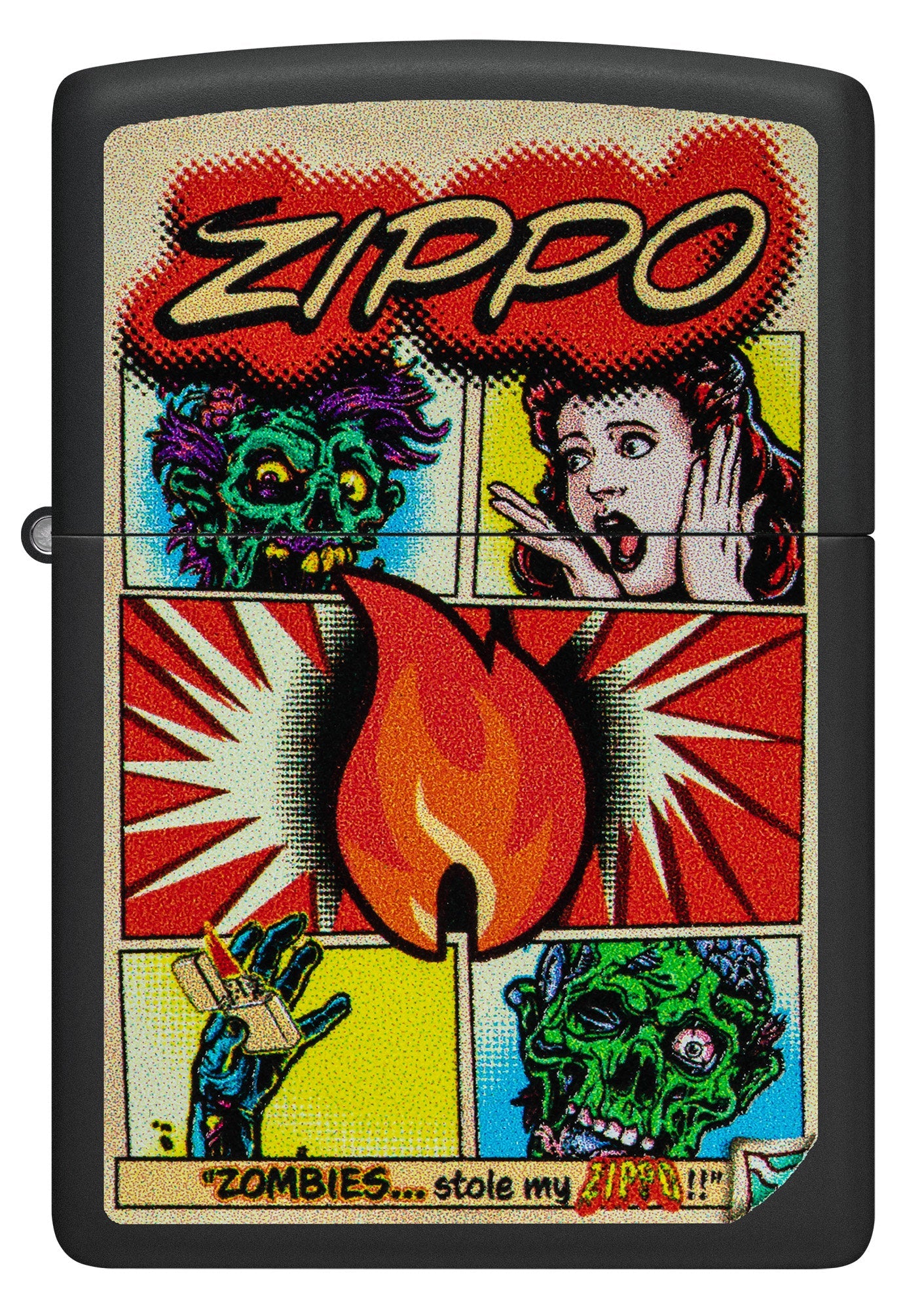 Encendedor Zippo Zombis Comic | Negro Mate | Zippo Chile